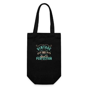 Jahrgang 1951 - 1951 Geburtstagsgeschenk - Geschenkbeutel für Flaschen - Schwarz - Vorne