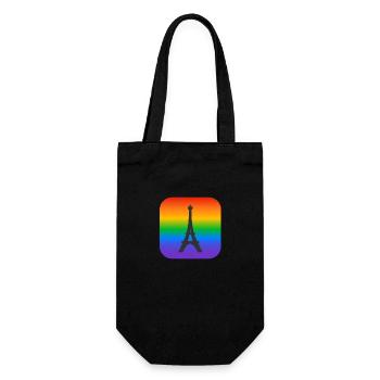 Paris Rainbow Eiffel Tower - Gift Bag for Bottles - black - Front