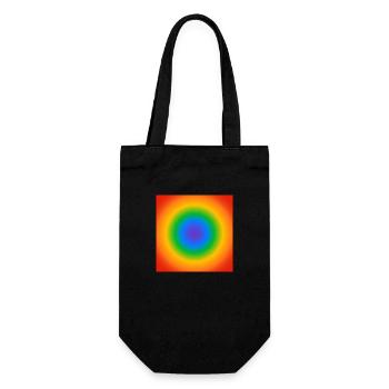 Rainbow Circle Gradient Colors Pride Merch - Gift Bag for Bottles - black - Front