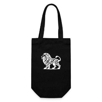 Lion de tatouage tribal fier élégant - Sac à bouteille - noir - Devant