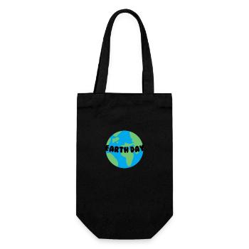 Earth Day - Geschenkbeutel für Flaschen - Schwarz - Vorne