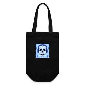 Skull in Headphones, Electro Skull Beats - Gift Bag for Bottles - black - Front