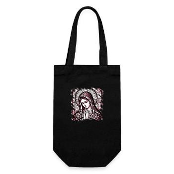 Jungfrau Maria Jesus Bibel christliche Religion christlich - Geschenkbeutel für Flaschen - Schwarz - Vorne