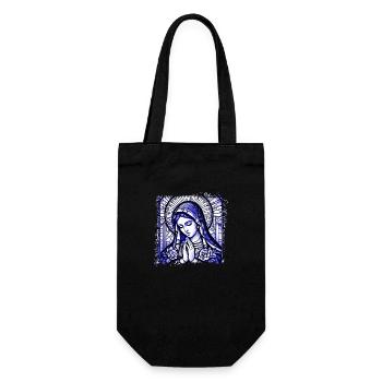 Jungfrau Maria Jesus Bibel christliche Religion christlich - Geschenkbeutel für Flaschen - Schwarz - Vorne