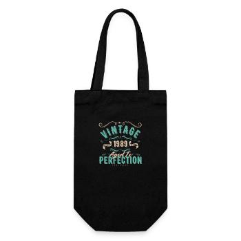 Vintage 1989 - 1989 Birthday Gift - Gift Bag for Bottles - black - Front