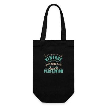 Jahrgang 2003 - 2003 Geburtstagsgeschenk - Geschenkbeutel für Flaschen - Schwarz - Vorne