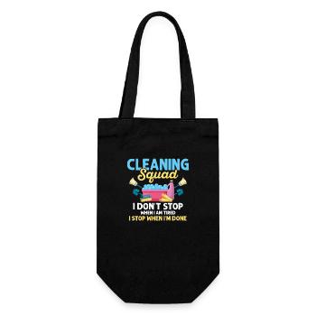 Cleaning Squad I Don't Stop Housekeeping Cleaner - Geschenkbeutel für Flaschen - Schwarz - Vorne