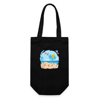 Beach Fun - Gift Bag for Bottles - black - Front