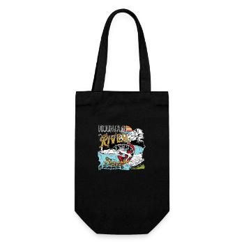 Mountain River Fishing - Gift Bag for Bottles - black - Front