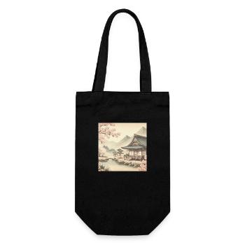 Japan Vintage Bright - Gift Bag for Bottles - black - Front