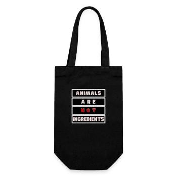 Animals Are Not Ingredients Grunge - Gift Bag for Bottles - black - Front