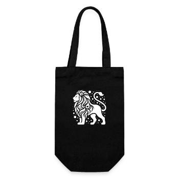 Elegant lion with wild mane - Gift Bag for Bottles - black - Front
