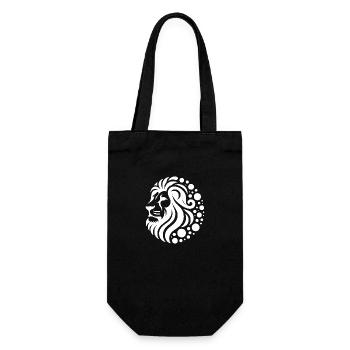 Proud lion's head with mane - Gift Bag for Bottles - black - Front