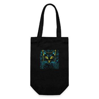 Ukraine Domestique Chat Chat Chats Animaux Miaou - Sac à bouteille - noir - Devant