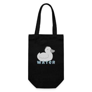 duckling water - Gift Bag for Bottles - black - Front