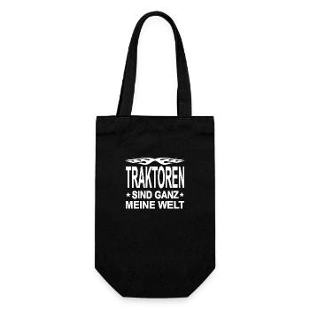 Traktor - Geschenkbeutel für Flaschen - Schwarz - Vorne
