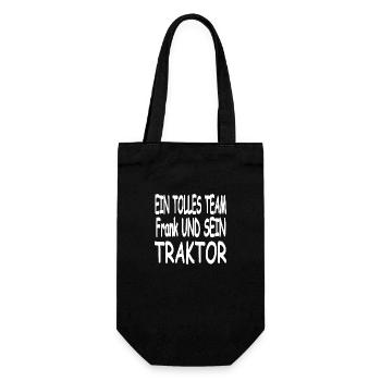 Traktor - Geschenkbeutel für Flaschen - Schwarz - Vorne