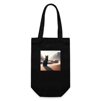 A true cat in a desert 4 - Gift Bag for Bottles - black - Front