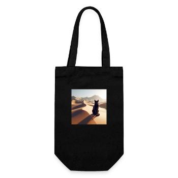 A true cat in a desert 2 - Gift Bag for Bottles - black - Front