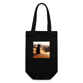 A true cat in a desert 3 - Gift Bag for Bottles - black - Front