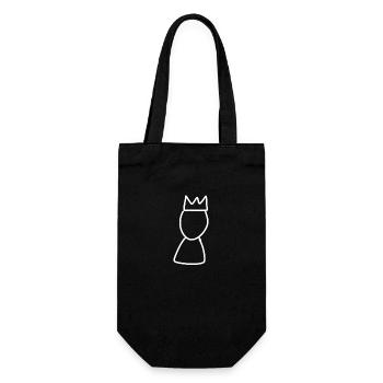 Couronne de symbole de l’homme de la reine - Sac à bouteille - noir - Devant
