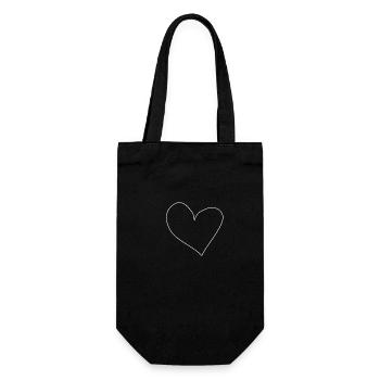 herz symbol liebe - Geschenkbeutel für Flaschen - Schwarz - Vorne