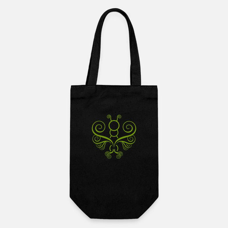butterfly - Geschenkbeutel für Flaschen - Schwarz