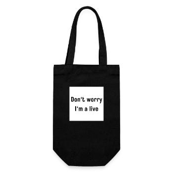 Don't worry I'm a live - Gift Bag for Bottles - black - Front