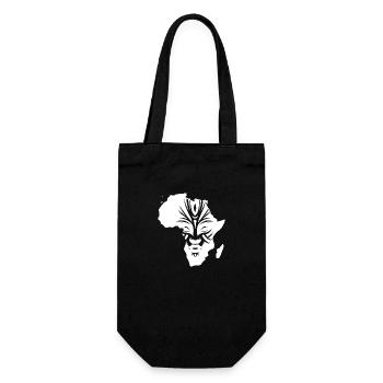 Africa Continent Masks Jewelry Tattoo - Gift Bag for Bottles - black - Front