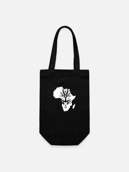 Africa Continent Masks Jewelry Tattoo - Gift Bag for Bottles - black