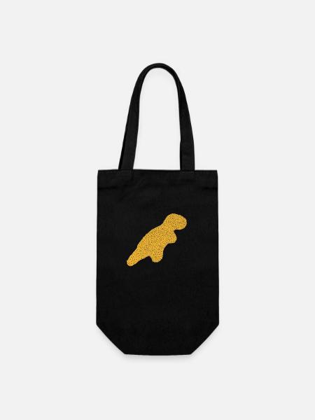 Dinosaurier Nugget - Geschenkbeutel für Flaschen - Schwarz