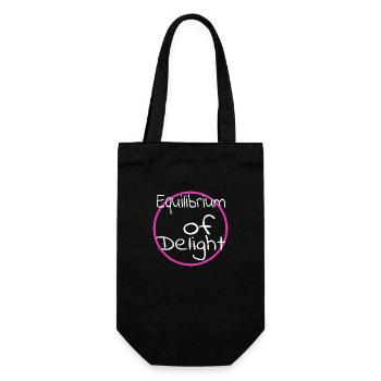 Statement Balance Quotes Balance in Chaos - Gift Bag for Bottles - black - Front
