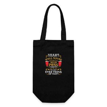 Drinking beer - Gift Bag for Bottles - black - Front