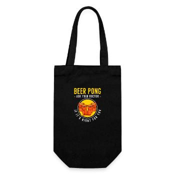 Beer Pong Alcool Règles du jeu Mug - Sac à bouteille - noir - Devant