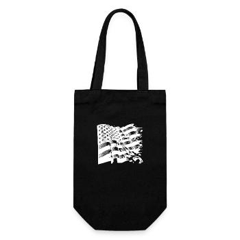 USA Flag Tattoo Style - Gift Bag for Bottles - black - Front