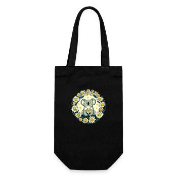 Koala Ours et Marguerites - Sac à bouteille - noir - Devant