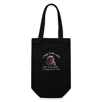 J’ai peut-être l’air calme... mais dans ma tête - Sac à bouteille - noir - Devant
