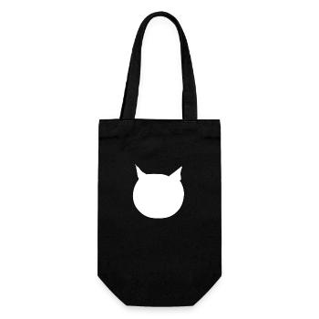Katze Kopf Tier Symbol cartoon - Geschenkbeutel für Flaschen - Schwarz - Vorne
