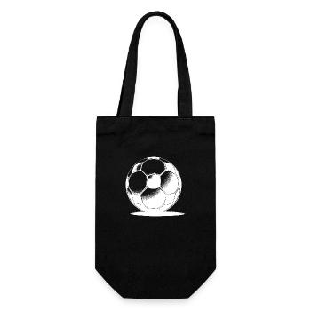 Fußball mit Schatten - Geschenkbeutel für Flaschen - Schwarz - Vorne