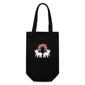 Chat Licorne Arc-en-ciel Chats Enfants - Sac à bouteille - noir - Devant