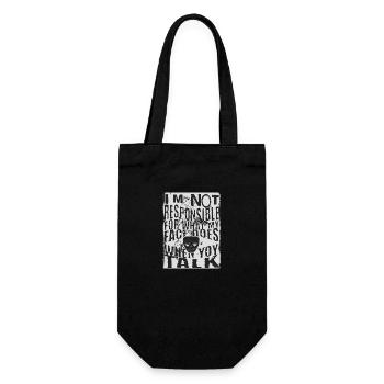 I m not a people person Funny anti social quote 40 - Gift Bag for Bottles - black - Front