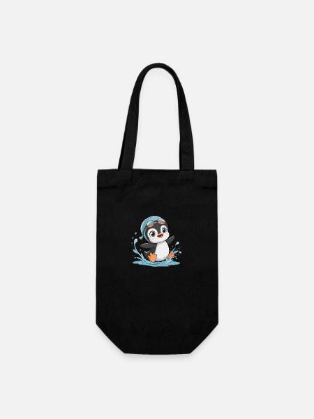 Penguin Fun : Amusez-vous dans l’eau ! - Sac à bouteille - noir