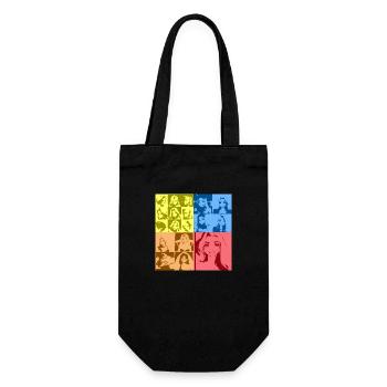 Daisy POPART - Geschenkbeutel für Flaschen - Schwarz - Vorne
