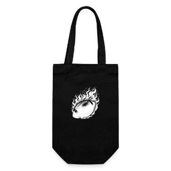 Blatant throwing football in flames and fire - Gift Bag for Bottles - black - Front