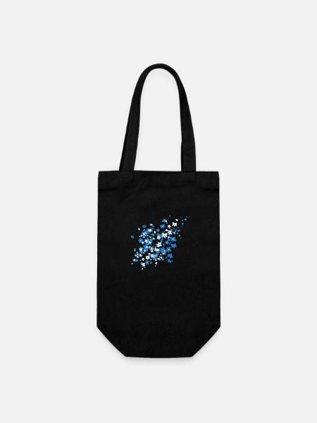 Blue Sakura - Gift Bag for Bottles - black
