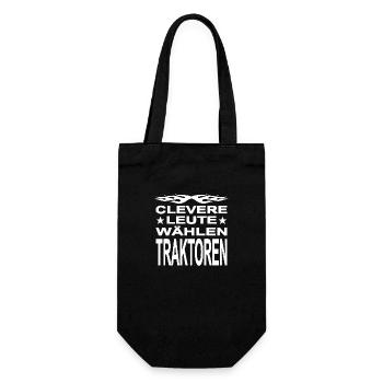 Traktor - Geschenkbeutel für Flaschen - Schwarz - Vorne