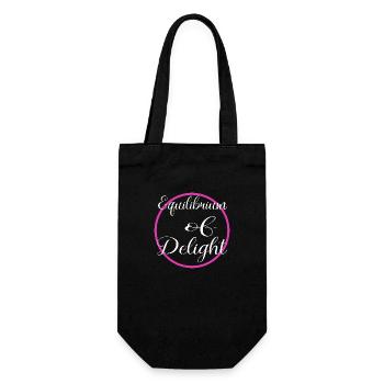present happy balance awesome jokes - Gift Bag for Bottles - black - Front