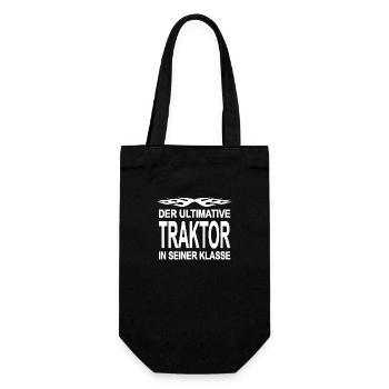 Traktor - Geschenkbeutel für Flaschen - Schwarz - Vorne