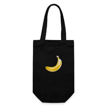 Banane - Geschenkbeutel für Flaschen - Schwarz - Vorne