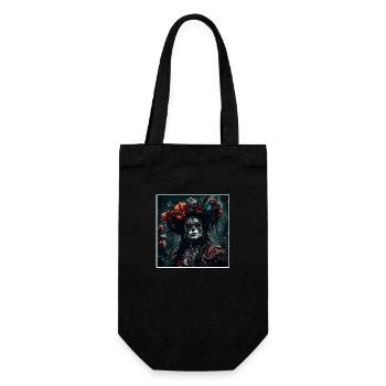 La Catrina/ Tattoo / Mexiko / Totenkopf / Skull - Geschenkbeutel für Flaschen - Schwarz - Vorne